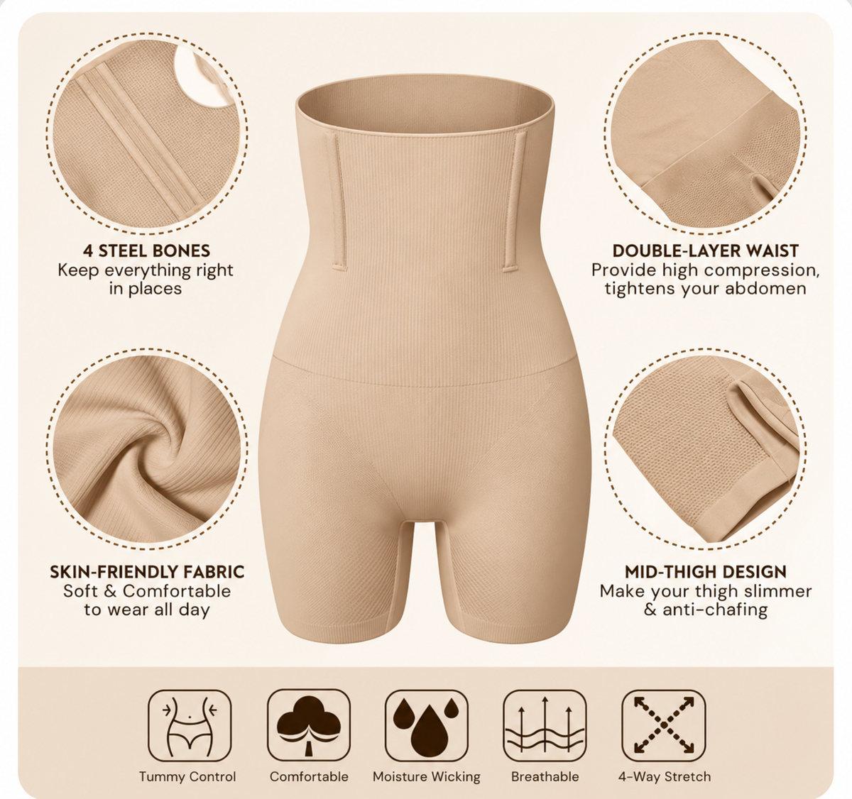 4-in-1 Tummy Tucker – Quick Slimming Body Shaper