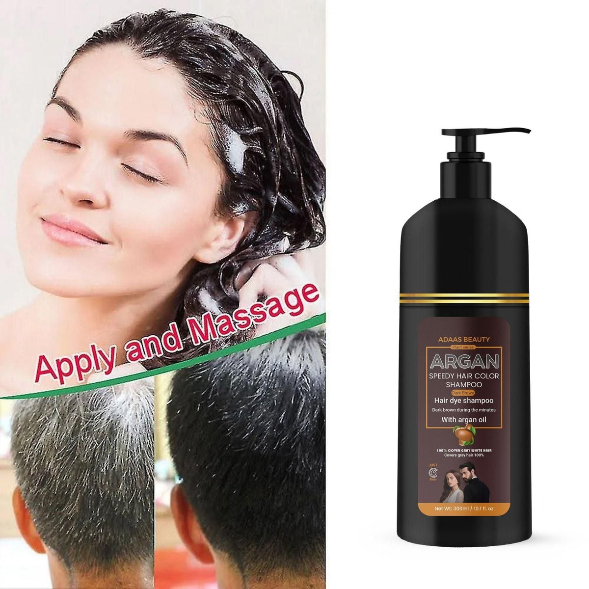 Argan Speedy Hair Color Shampoo 600ml Pack of 2