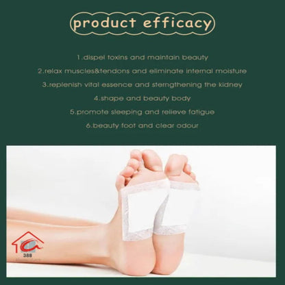 100% Herbal & Gentle Ingredient Detox Foot Pads Pack of 10